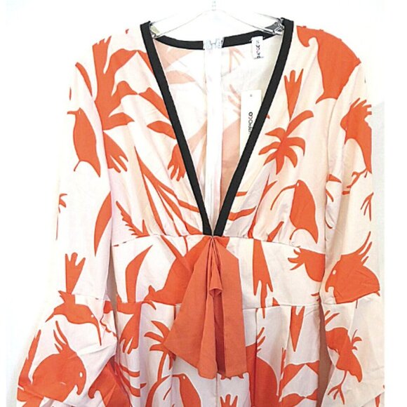 OC Order Plus White Orange Jumpsuit SZ S - Picture 4 of 6